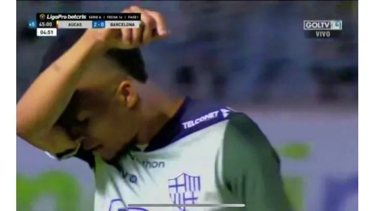 El drama de Byron Castillo explotó en el último partido de Barcelona de Guayaquil, donde el jugador pidió ser reemplazado entre lágrimas