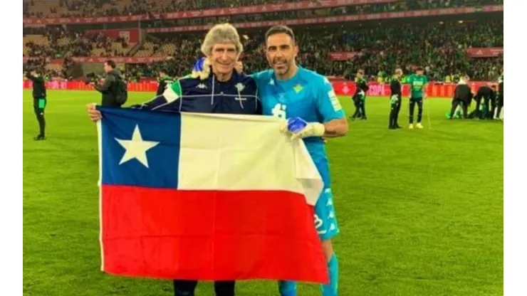La recordada celebración del título de la Copa del Rey con la bandera chilena.