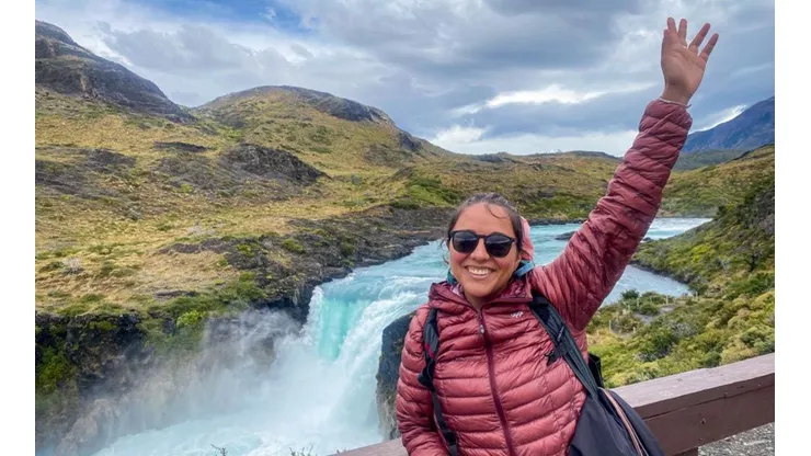 Michi Fit en Salto Grande del Parque Torres del Paine