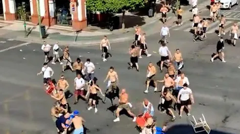Hinchas del Eintracht y el Rangers se enfrentaron antes de la final
