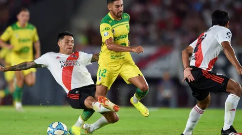 Juan Martín Lucero le marcó tres goles en cuatro partidos a River Plate, con las camisetas de Defensa y Justicia, Independiente y Colo Colo