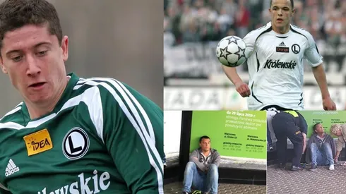 Lewandowski y Dawid Janczyk jugaban en el Legia Varsovia