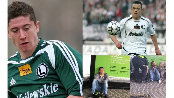 Lewandowski y Dawid Janczyk jugaban en el Legia Varsovia