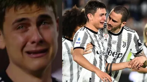 Paulo Dybala llora en su despedida de la Juventus en Turín