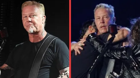 James Hetfield en el escenario con Metallica.