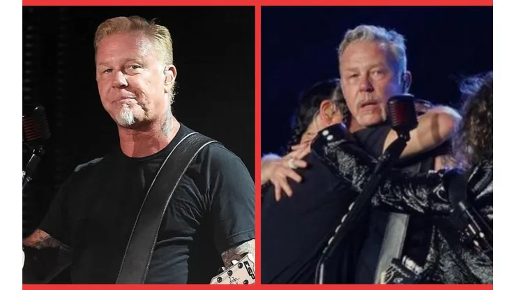 James Hetfield en el escenario con Metallica.