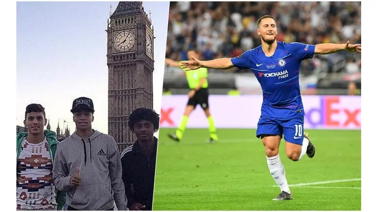 Byron Castillo de paseo por Londres donde conoció a Eden Hazard