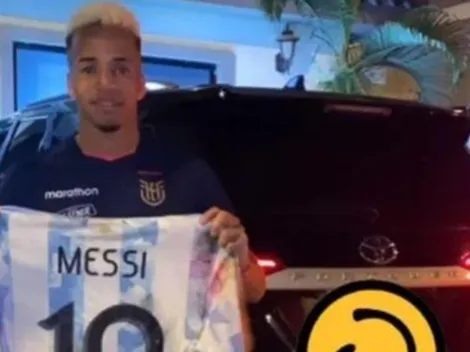 El misterio de Byron Castillo con la camiseta de Leo Messi