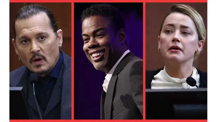 Johnny Depp, Chris Rock y Amber Heard.