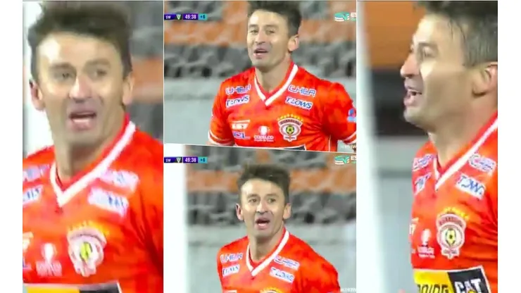 Roberto Gutiérrez reaccionó de esta manera en el momento del gol.