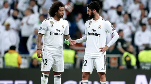 Isco y Marcelo con el Real Madrid en 2018