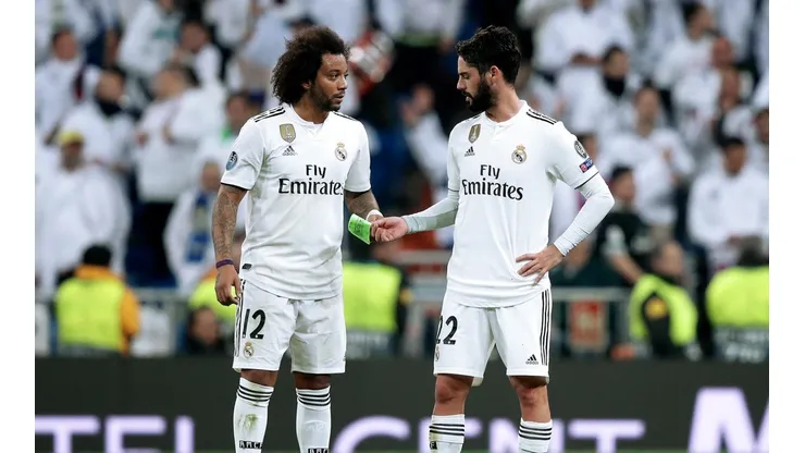 Isco y Marcelo con el Real Madrid en 2018