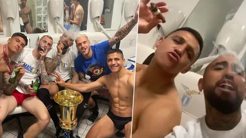 Arturo Vidal y Alexis Sánchez campeones a lo Carlo Ancelotti.