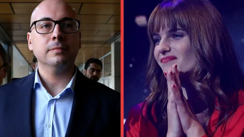 Nicolás López en tribunales y Josefina Montané en el lanzamiento de Pacto de Sangre.