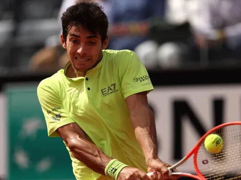 Garín clasifica en el Masters 1000 de Roma con porrazo incluido