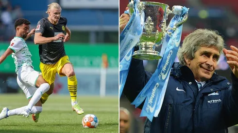 Erling Haaland presenció uno de los títulos del Ingeniero con Manchester City.