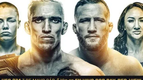 Charles Oliveira y Rose Namajunas defenderán sus títulos ante Justin Gaethje y Carla Esparza.