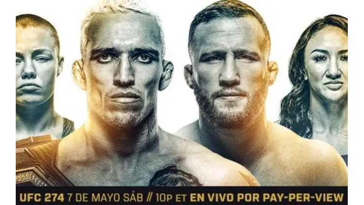 Charles Oliveira y Rose Namajunas defenderán sus títulos ante Justin Gaethje y Carla Esparza.