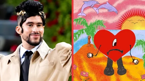 Bad Bunny y la portada de su nuevo disco Un Verano Sin Ti.