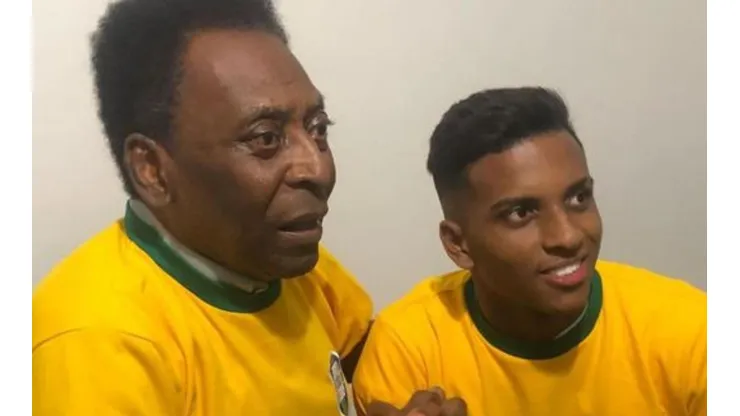 Pelé subió una antigua foto que se tomó con Rodrygo