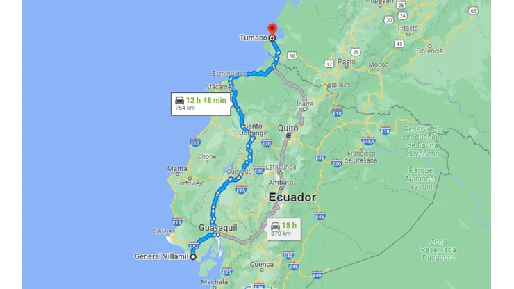 Un largo viaje separa a las dos ciudades costeras de Colombia y Ecuador.