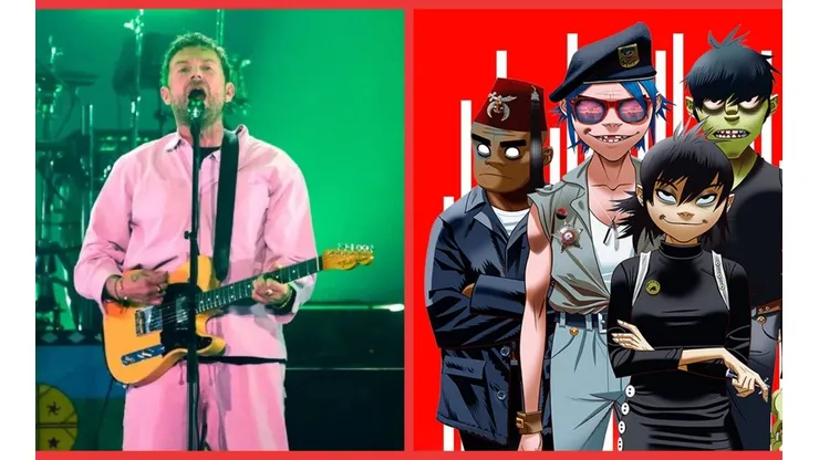 Damon Albarn comandando a Gorillaz sobre el escenario del Movistar Arena.