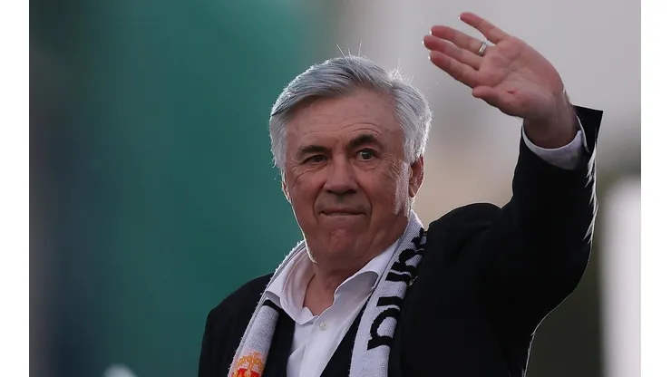 Ancelotti tras ganar la Liga española con el Real Madrid