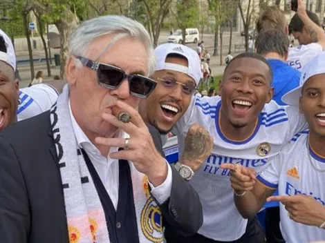 Ancelotti rockstar: baila, bromea y fuma con el Real Madrid