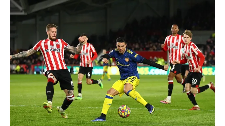 Cristiano Ronaldo quiere seguir marcando ante el Brentford de Eriksen.