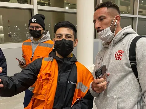 Huaso Isla llega a Chile con Flamengo y se roba todas las miradas