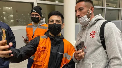 El Huaso fue recibido como una estrella tras llegar a Chile con el Mengão.