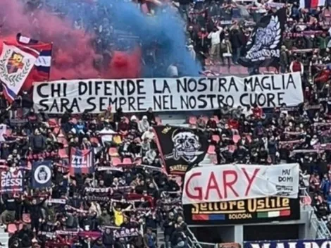 Lienzo del Bologna a Medel: "Siempre estará en nuestros corazones"