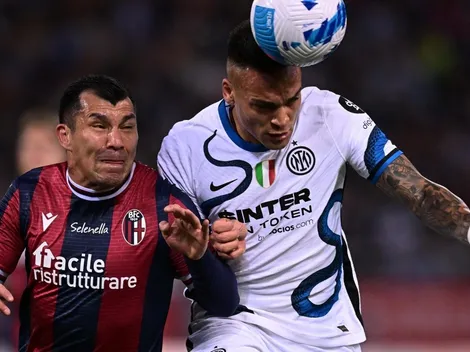 Medel se come a Lautaro en la victoria de Bologna ante Inter