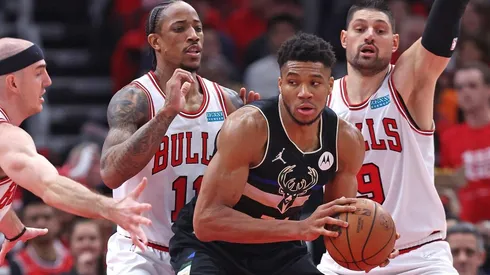 Giannis Antetokounmpo en el duelo anterior ante Chicago