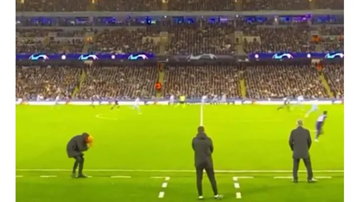 Guardiola reacciona a la jugada de Vinicius ante el City