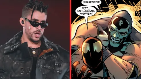 Bad Bunny y la versión en los cómics de El Muerto, cuando se enfrentó a Spider-Man.