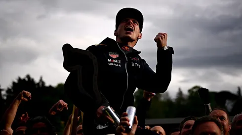 Verstappen celebra el triunfo conseguido en el GP de Italia
