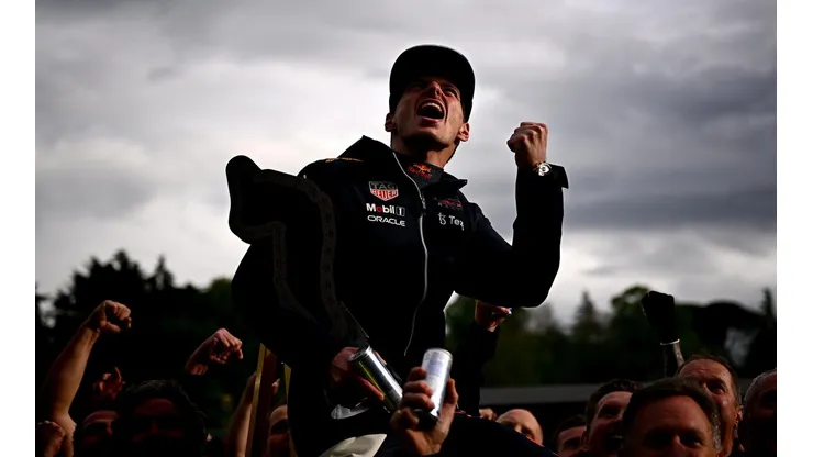 Verstappen celebra el triunfo conseguido en el GP de Italia