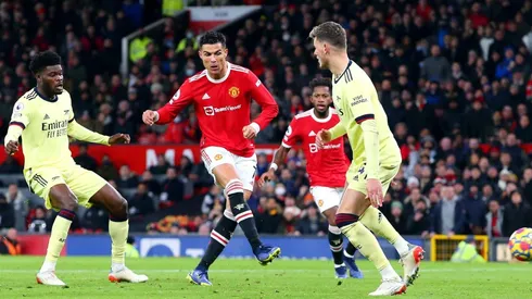 Cristiano Ronaldo ante Arsenal en la primera rueda de la Premier League