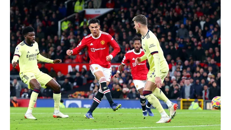 Cristiano Ronaldo ante Arsenal en la primera rueda de la Premier League