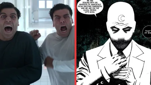 Steven Grant y Marc Spector en la serie de Moon Knight, junto a Mr. Knight en los cómics de Marvel.