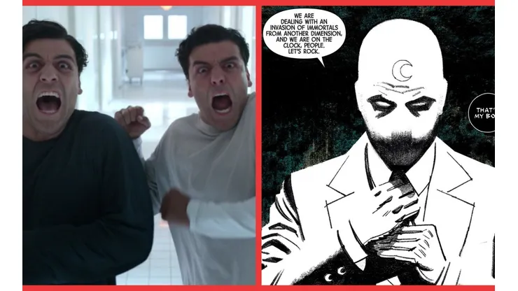 Steven Grant y Marc Spector en la serie de Moon Knight, junto a Mr. Knight en los cómics de Marvel.
