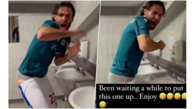 Broma al cumpleañero Ben Brereton... ¿por qué estaba con los pantalones abajo?