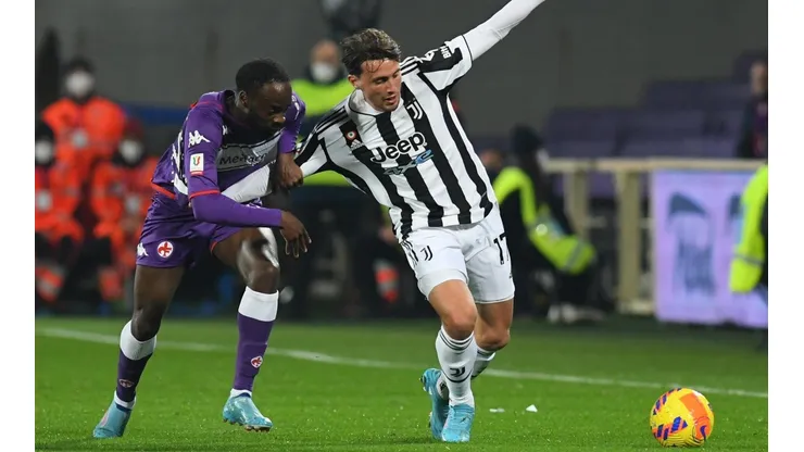 Juventus y Fiorentina en el partido de ida