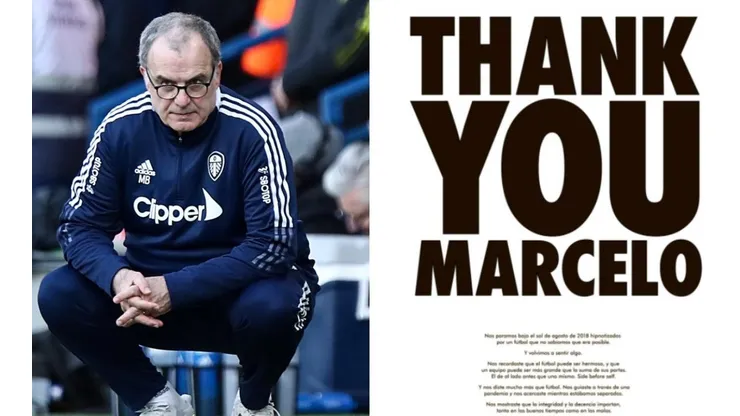 Hinchas del Leeds le dedicaron unas palabras al Loco Bielsa