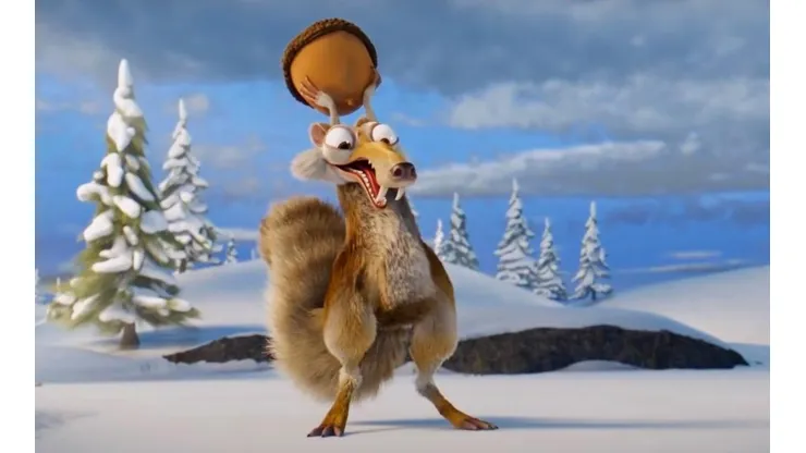 Scrat con la bellota... ¡Aguante, Scrat!