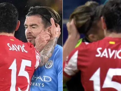 Grealish le responde a Savic y Vrsaljko por los tirones de pelo