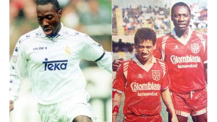 Freddy Rincón con la camiseta del Real Madrid