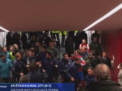 La tremenda pelea en el túnel entre Atlético y City