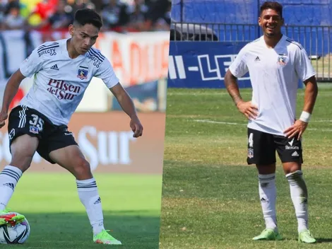 Alan Saldivia y Joan Cruz suben al bus de Colo Colo ante Alianza